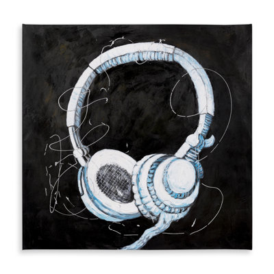 Headphones Tablecloth - Blue Hobbies Bedroom Indoor/Outdoor Decor
