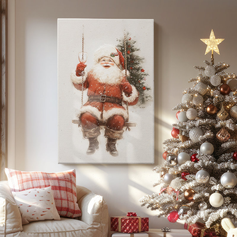 Sapin de la sérénade dorée - Toile tendue avec châssis de qualité supérieure