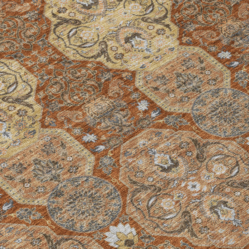 Tapis lavable à la machine intérieur / extérieur ACN2483, Paprika, 8 pi x 10 pi