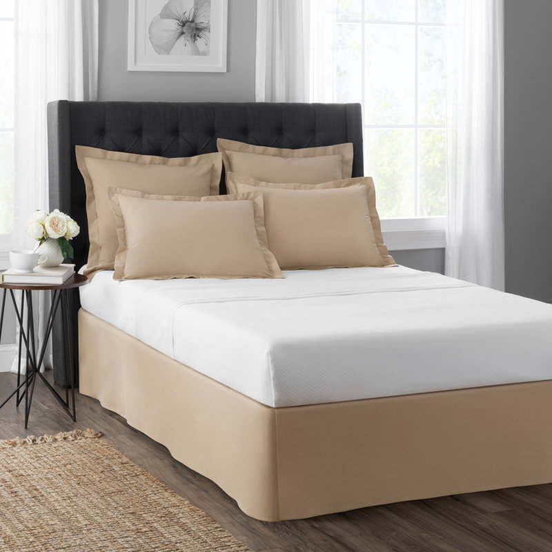Polyester Sham Set, King, Mocha