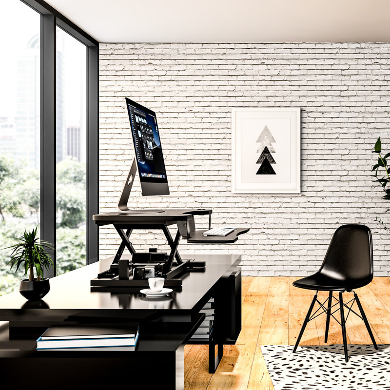 VersaDesk 36" Power Pro White Electric Standing Desk Converter