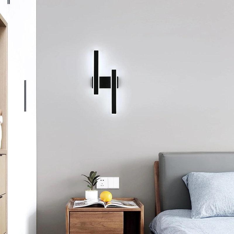 Breonda Wall Sconce, 6500K, Matte Black