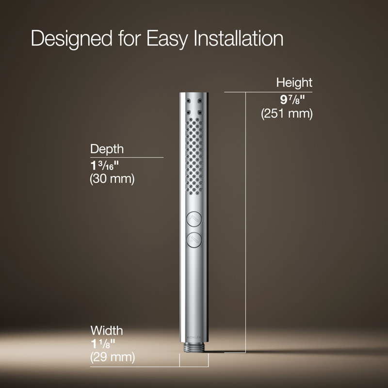 Shift Two-Function Handshower, Multi-Function Handheld Shower Head, 1.75 GPM, Polished Chrome