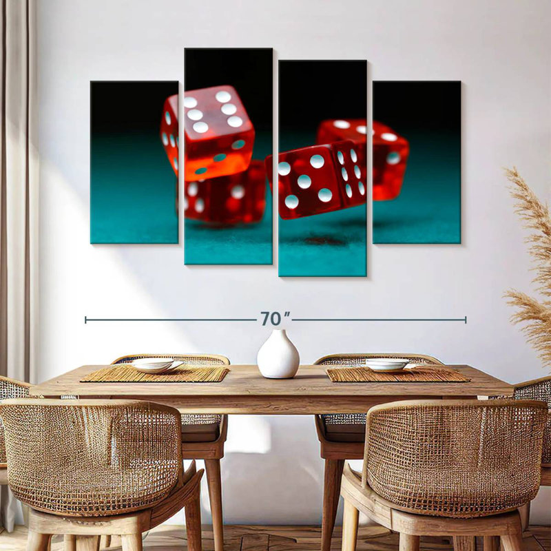 Rolling Dice, 42" H x 68" W