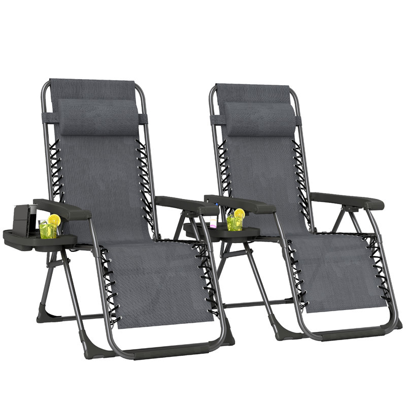 Outdoor Lounge Chair, Dark Grey