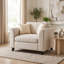 Fauteuil surdimensionné en chenille de 45 po avec accoudoirs en chenille de qualité supérieure et structure en bois massif-133341250