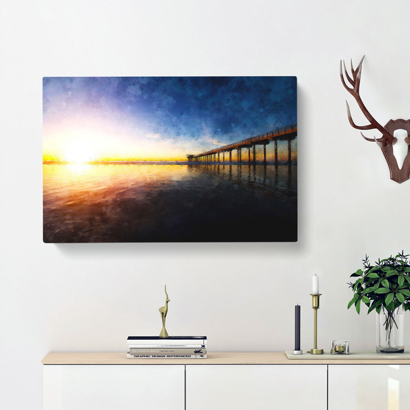 Pier In San Diego - Wrapped Canvas, 60cm H x 91cm W x 4cm D