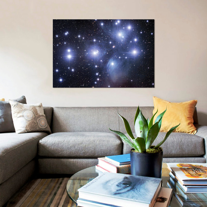 M45, The Pleiades (Seven Sœurs) par Robert Gendler - reproduction d'art sur toile tendue avec châssis, Toile tendue