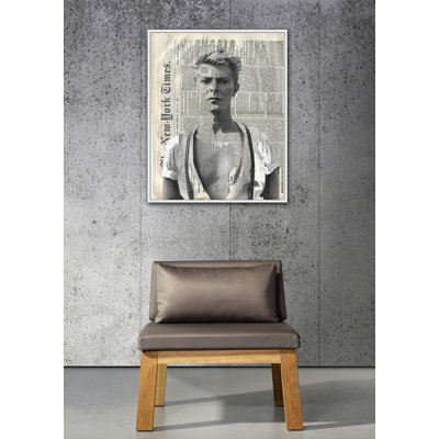 Bowie - peinture sur toile avec cadre flottant