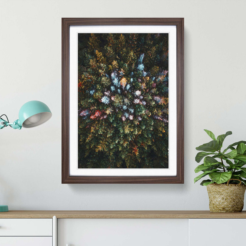 Forest Arrangement - Framed Print, 48cm H x 36cm W x 2cm D, Walnut Framed