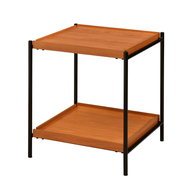 Square Top End Table With Open Compartment