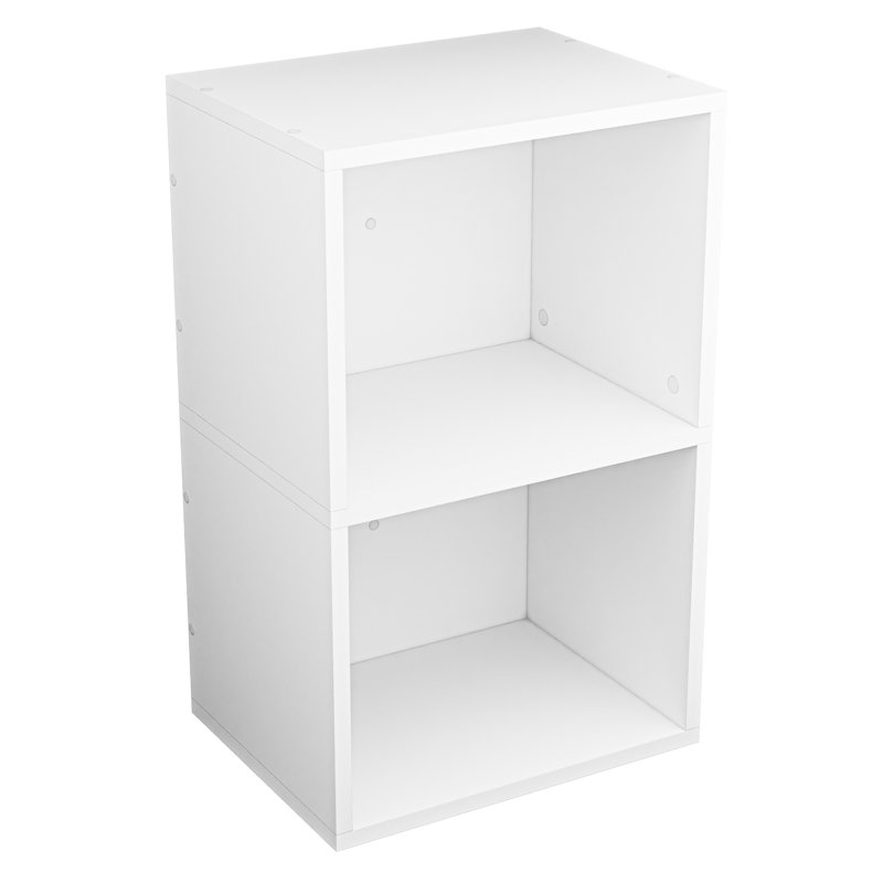 Solid Wood Decorative Storage Shelf Kubby 15.1, White