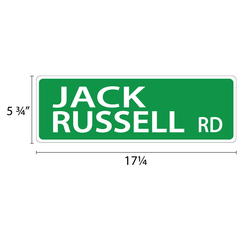 Plaque de rue suspendue Jack Russell