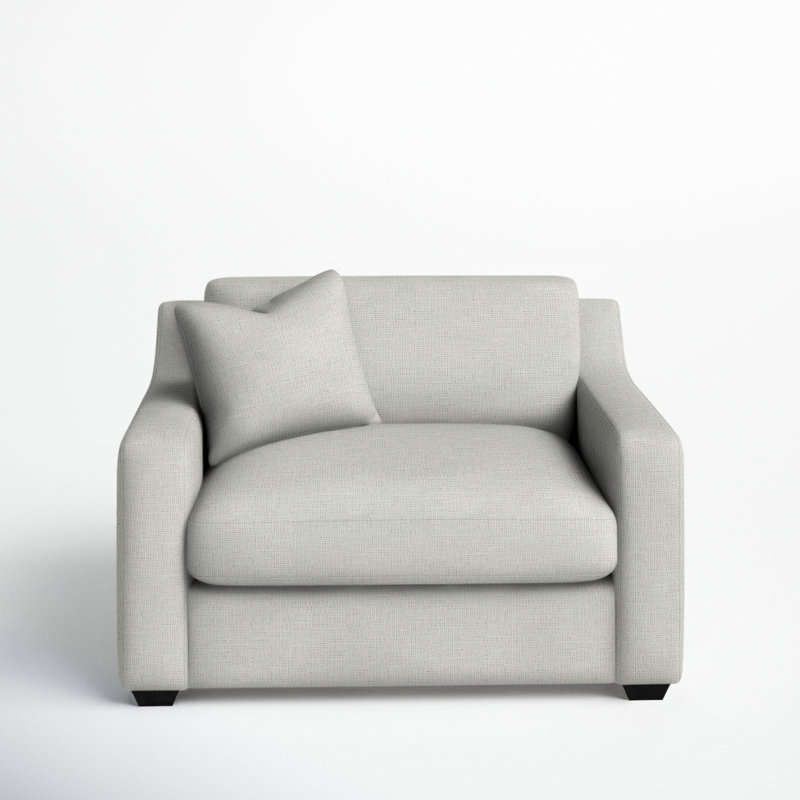 Rhodes Upholstered Armchair, Drusky Moonglow Sustain® Basketweave