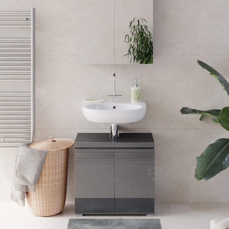 Mair 60cm Single Bathroom Vanity Base Only in Anthracite