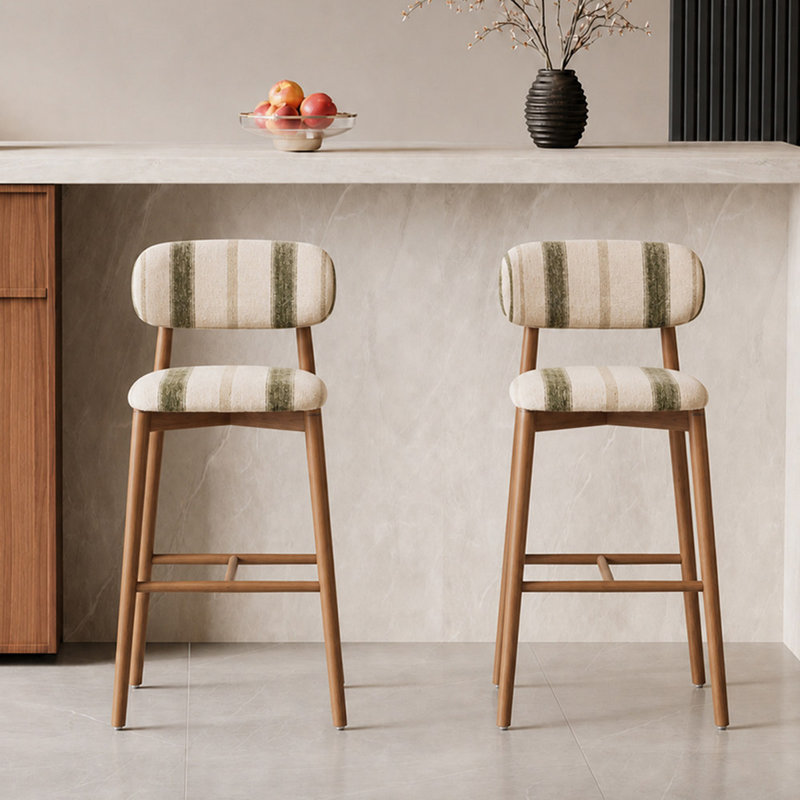 Chaise d'appoint beige / blanc + vert + brun noisette (ensemble de 6), 6, 27.56