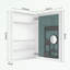 Armoire à pharmacie à miroir avec porte droite