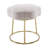 Bonview Flower Upholstered Velvet Metal Accent Stool-2026025197