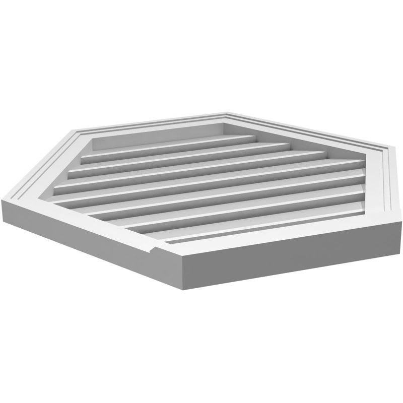 Évent horizontal fonctionnel à pignon en uréthane à surface horizontale Signature, H 26 po x l 28 po x P 2 po