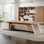 Bureau de luxe haut de gamme avec bandes lumineuses 110,24 "