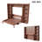 Queen Size Murphy Bed with Built-in Desk & Bookshelf, Space-Saving Dark Brown Wall Bed-284509847