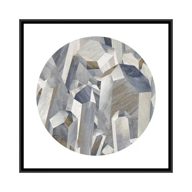 «Gems I», impression sur toile, H 18 po x l 18 po x P 1,5 po, Toile encadrée noire, Pas de tapis