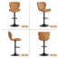 Adjustable Height Counter Stool with Metal Frame-243967685-243967681