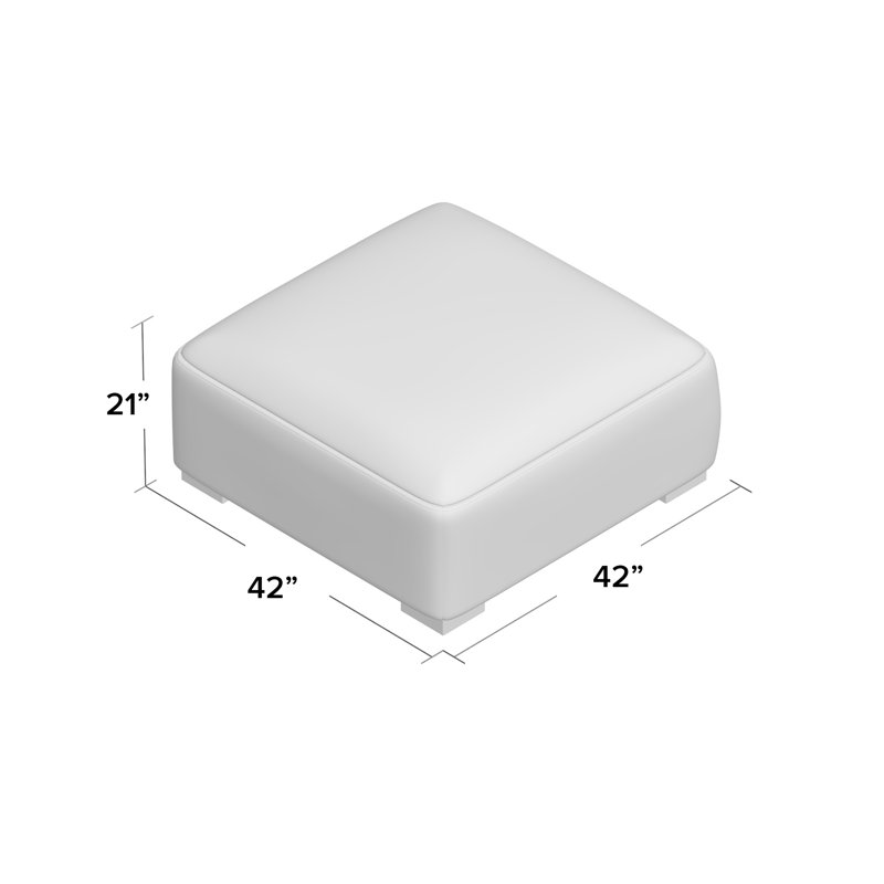 Ruthanne Upholstered Ottoman, Gray