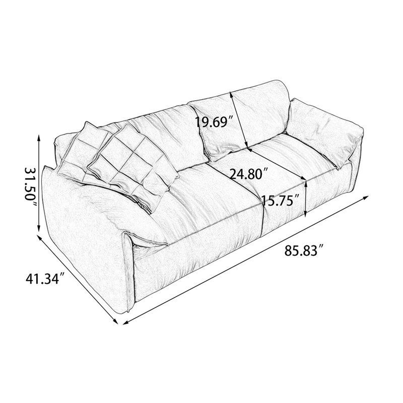 Causeuse-coussin modulaire en polyester vert, Vert