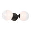 Sean Lavin Torian 2 Light Bathroom Bedroom Wall Fixture With Milk Clear Glass Mix Shade
