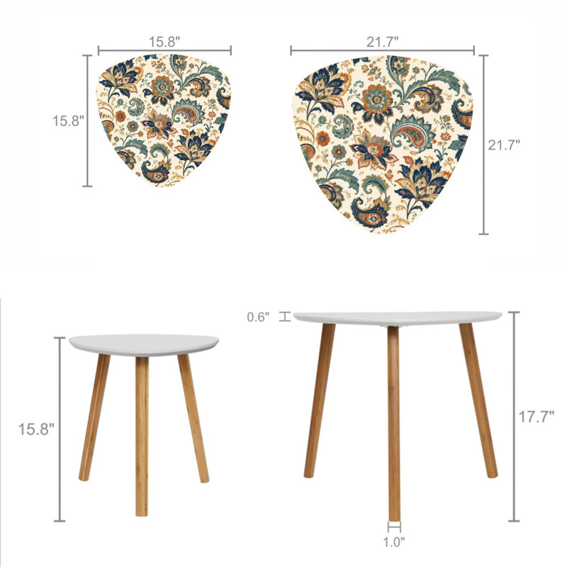 Ensemble de 2 tables basses gigognes Triangle
