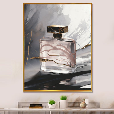 Parfum doré Couture IV - Décoration murale mode parfum
