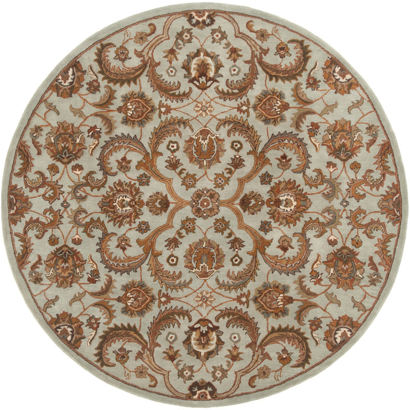 Hand Tufted Wool Oriental Indoor Rug, Round 4'
