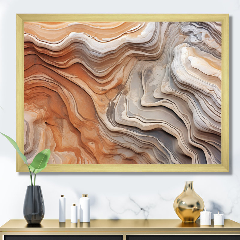 Marbre abstrait avec reproduction de l'espace IV, reproduction d'art sur toile, H 30 po x l 40 po x P 1,5 po