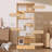 Solid Wood Cat House with Hidden Wire Duct & Integrated Litter Box