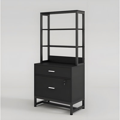 Spacieux classeur, classeur à hauteur, armoire stable avec bibliothèque ouverte