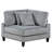 Contemporary 4 Sectional In Gray Corduroy, Foam Padding, Solid Wood Legs Modular Frame, Loose Pillow Covers