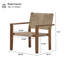 Fauteuil club d'extérieur en bois d'acacia Braeton Contemporary Coastal-126039018