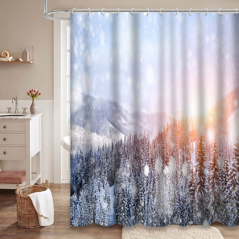 Magnifique rideau de douche avec 12 crochets, L 72 po x l 72 po