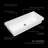 Whitehaus 32" Rectangular Semi-Recessed Basin With Center Drain Location