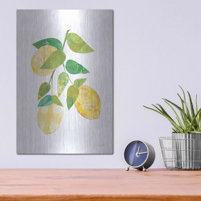 August Grove® «Summer Lemons I» par Courtney Prahl, art mural en métal