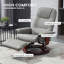 Fauteuil inclinable pivotant confortable avec accoudoirs rembourrés et repose-pieds extensible