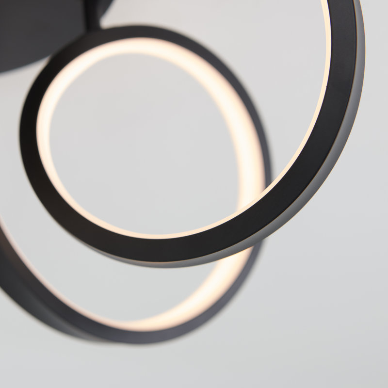 Satsuko LED Semi Flush Mount, Black