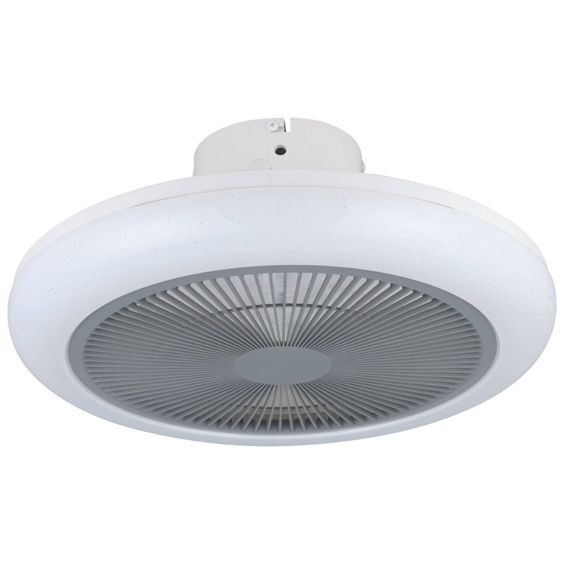 Fransen Ceiling Fan with LED Lights, White/Grey