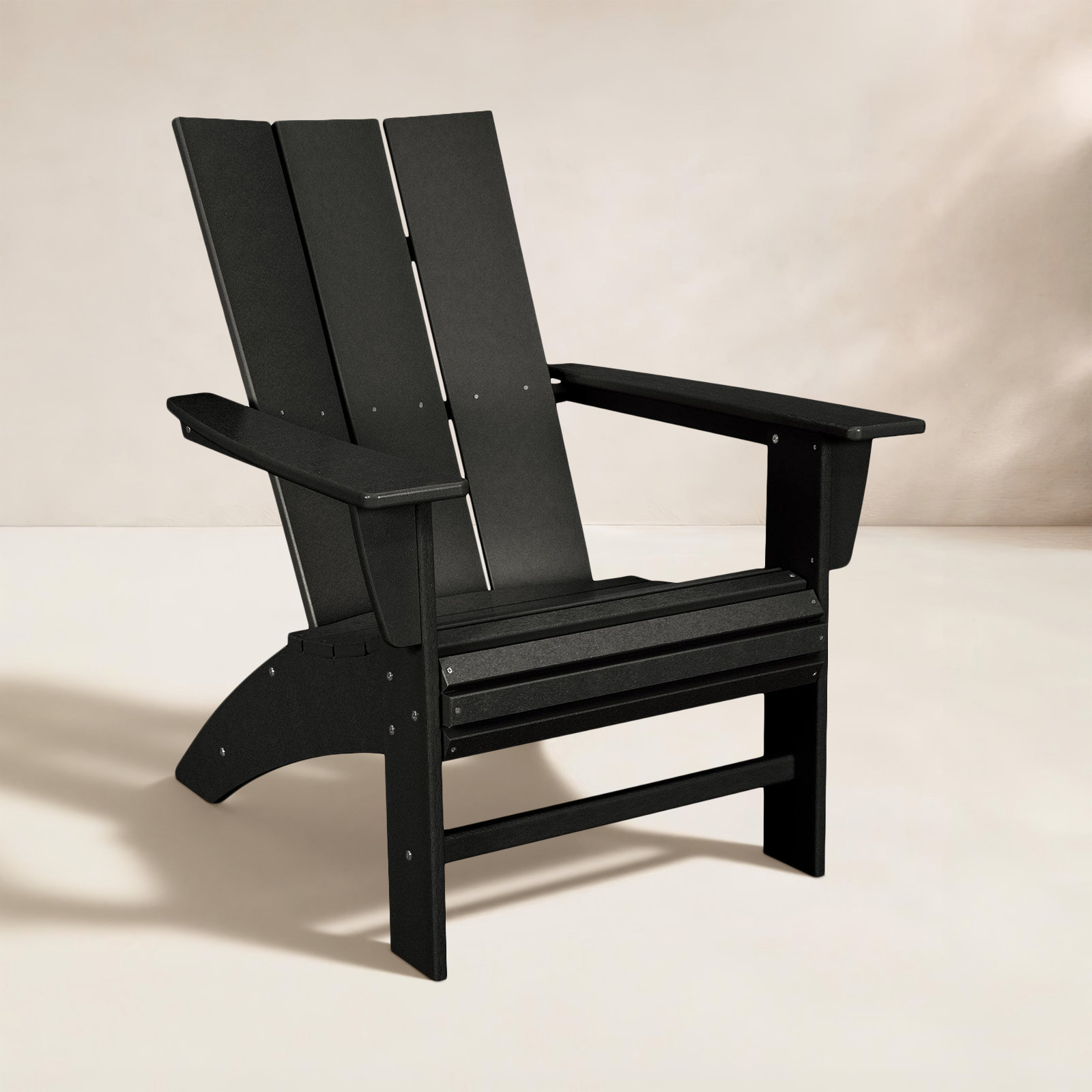 POLYWOOD® Modern Adirondack Chair, Black