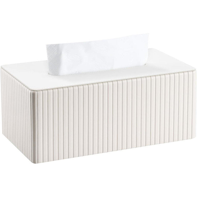 Leather tissue box cover rectangular