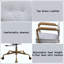Chaise de bureau rétro en cuir fleur-876347618