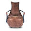 Luxury Club Chair with Top-Grain Leather and Iron Frame