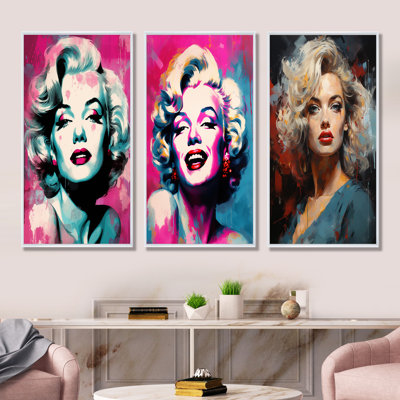 Magenta Monroe Popart Portrait