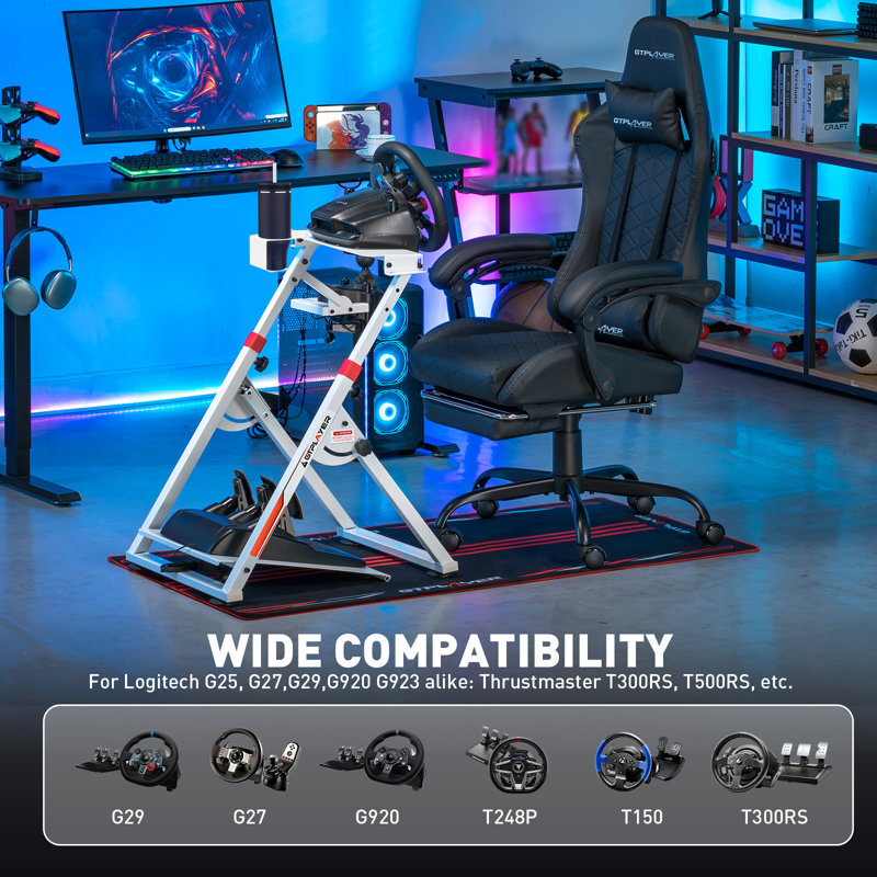 GTPLAYER Floor Game Chair, White